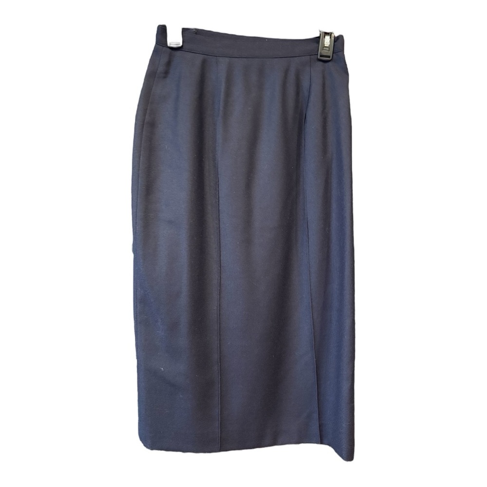 Giorgio Armani Vintage Navy Wool Skirt – Italian Tailoring – Sz 42 (US 6/8) E5 - Picture 2 of 4
